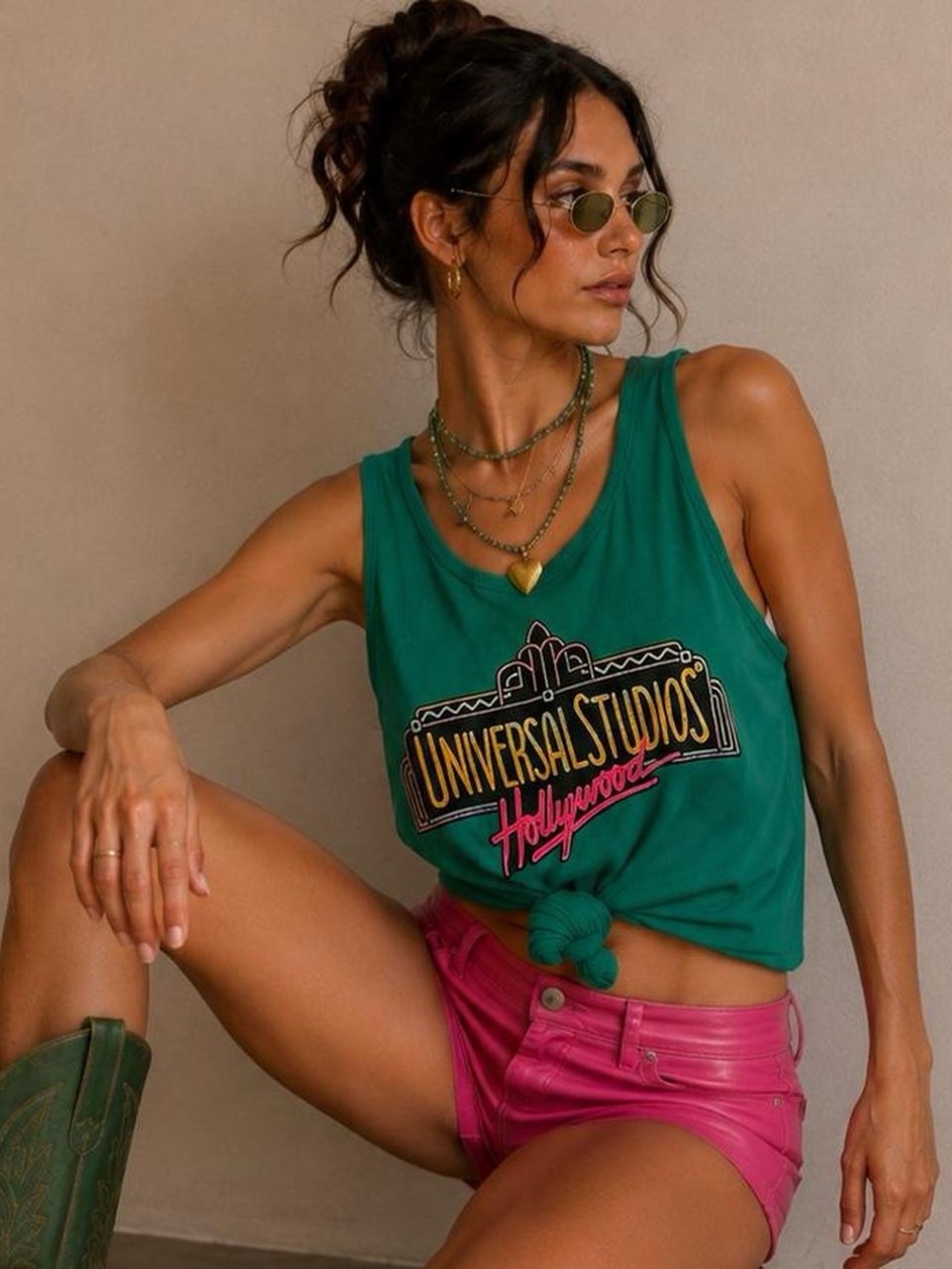 Universal Green Universal Studios Graphic Tank Top